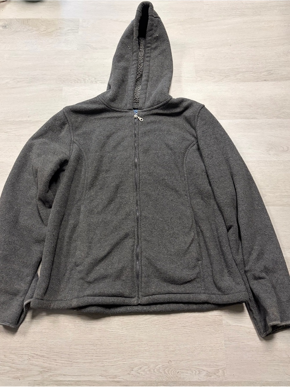 Women’s Hooded Fleece Winter Coat - Charcoal